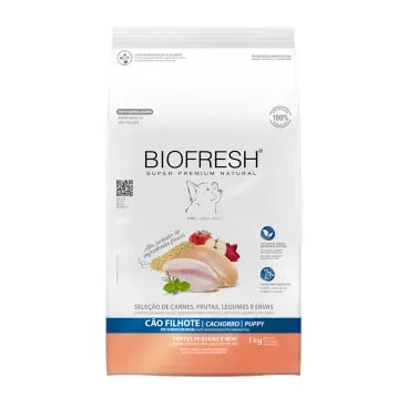 Racao-Biofresh-Caes-Filhotes-Racas-Pequenas-e-Minis-1Kg-foto-principal