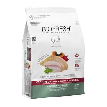 Racao-Biofresh-Caes-Senior-Racas-Grandes-e-Gigantes-15Kg-foto-da-parte-lateral-da-embalagem-de-racao