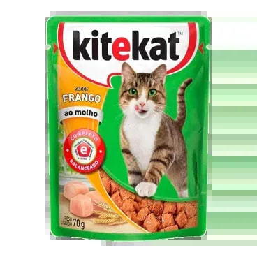 Racao-Umida-KiteKat-Sache-para-Gatos-Adultos-Frango-ao-Molho-70g-foto-secundaria