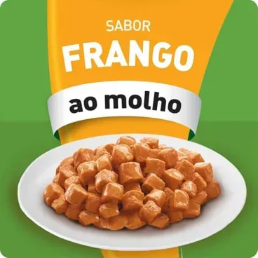 Racao-Umida-KiteKat-Sache-para-Gatos-Adultos-Frango-ao-Molho-70g-foto-da-racao-umida-no-prato