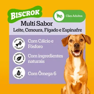 Biscoito-Pedigree-Biscrok-para-Caes-Adultos-Multi-500g-foto-com-especificacoes-de-sabor-e-beneficios