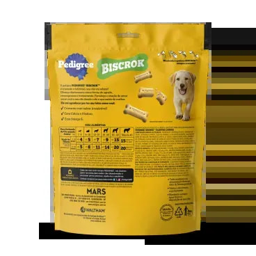 Biscoito-Pedigree-Biscrok-para-Caes-Filhotes-Leite-300g-foto-da-parte-de-tras-da-embalagem