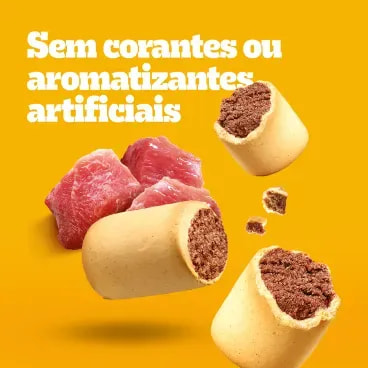 Biscoito-Pedigree-Marrobone-para-Caes-Adultos-Carne-500g-foto-de-biscoito-com-pedaco-de-carne