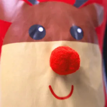 Regata-Natal-Rena-Vermelha-Fabrica-Pet-tamanho-M-foto-de-detalhe-da-estampa-e-pompom