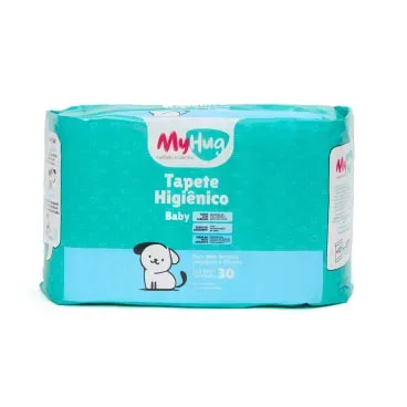 Tapete-Higienico-MyHug-Baby-60x55cm-para-Caes-Filhotes-30-unidades-foto-deitado