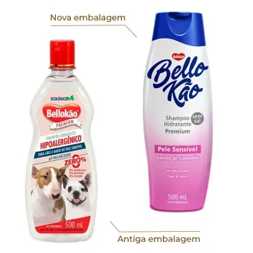 2-Shampoo Pele sensivel Bellokao 500ml