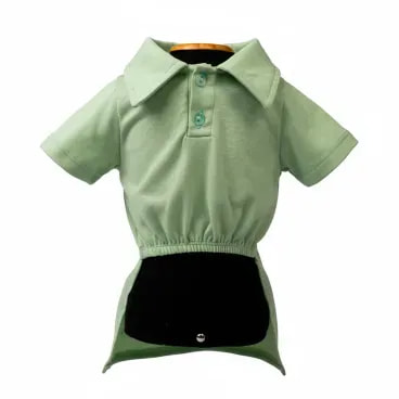 Polo-Malha-Sapo-Verde-Fabrica-Pet-tamanho-PP-foto-da-parte-da-frente