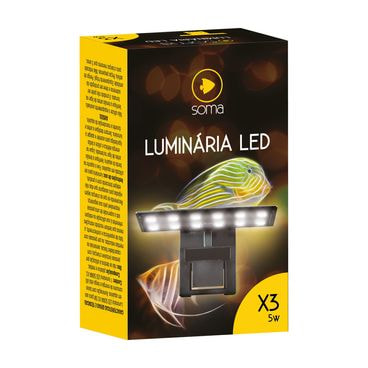 Luminária de Led Soma 5W Branca na embalagem