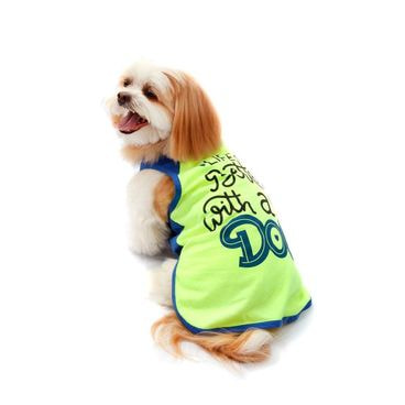 camiseta puppy Team bichinho chic amarela