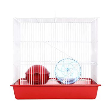 Gaiola-com-Escada-Hamster-Monaco-Vermelha