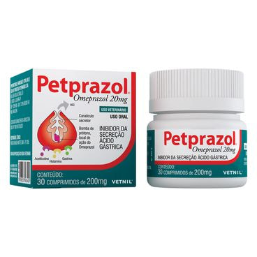 Petprazol 20mg com 30 Cápsulas