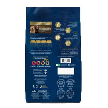 Ração Origens Cães Adultos Raças Específicas Labrador e Golden Verso da Embalagem