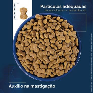 Ração Origens Cães Adultos Raças Específicas Labrador e Golden Tamanho do Grão