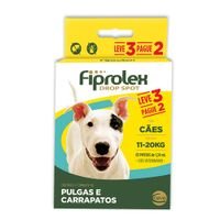 Combo Antipulgas Cães Fiprolex 11 a 20kg
