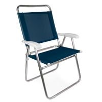 Cadeira Master Plus Fashion de Alumínio MOR Azul Marinho