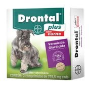 Vermífugo Drontal Plus Cães até 10kg Sabor Carne Bayer