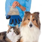 Luva Removedora De Pelos Pets Cães E Gatos Mão Direita Azul