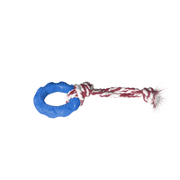 Brinquedo de Borracha Slick com Corda Furacão Pet Azul