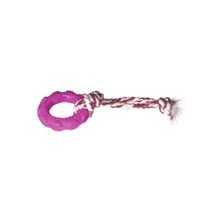 Brinquedo de Borracha Slick com Corda Furacão Pet Rosa