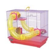 Gaiola Para Hamster E Pequenos Roedores 3 Andares Completa Amarela