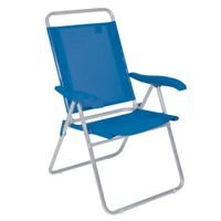Cadeira Reclinável Boreal de Alumínio MOR Azul