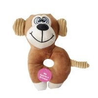 Brinquedo Pelúcia Macaco com Argola Barkaboo
