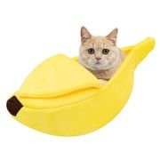 Cama para Gato e Cachorro em Formato de Banana - Amarelo