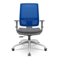Cadeira Brizza Diretor Grafite Tela Azul Assento Concept Granito Base RelaxPlax Alumínio - 65950