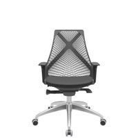 Cadeira Office Bix Tela Preta Assento Aero Preto Autocompensador Base Alumínio 95cm - 63939