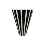Vaso em cristal Strauss Overlay 25cm L568 black & white